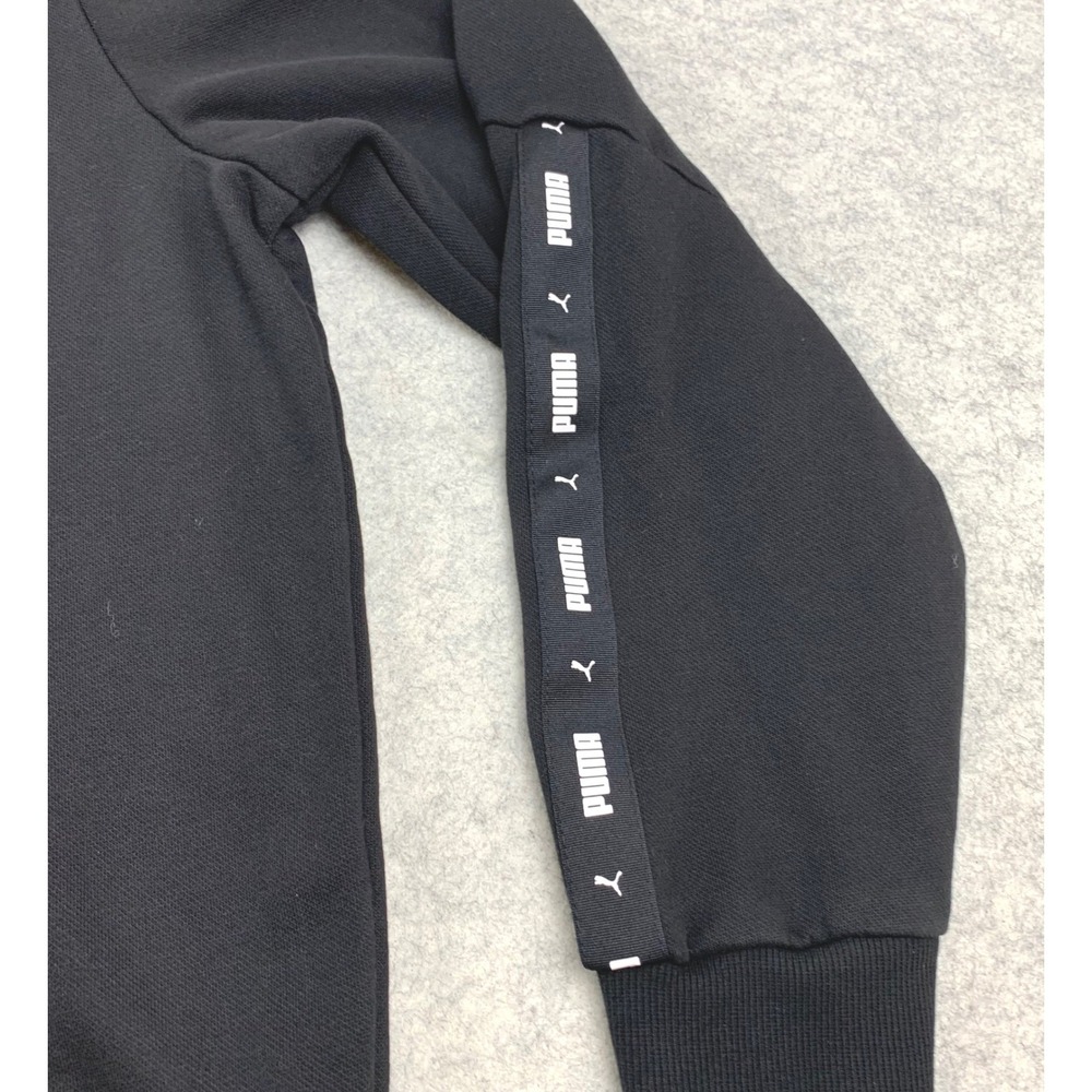 Puma Quarter Zip Pullover Mens L Black Fleece Sweatshirt Mock Neck Jacket 849039 - Picture 3 of 10